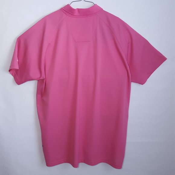 Adidas Men's Climalite Golf Shirt XXL Pink Short Sleeve Collar - Picture 2 of 10